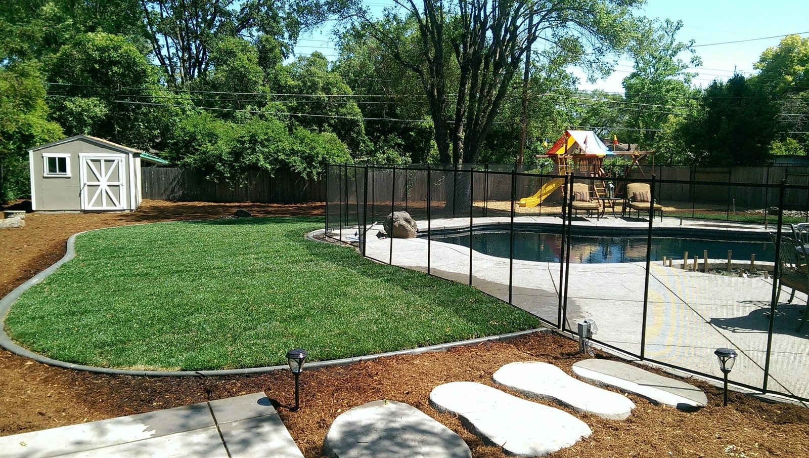 Compressed backyard pool image