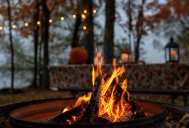 firepit in outdoor space